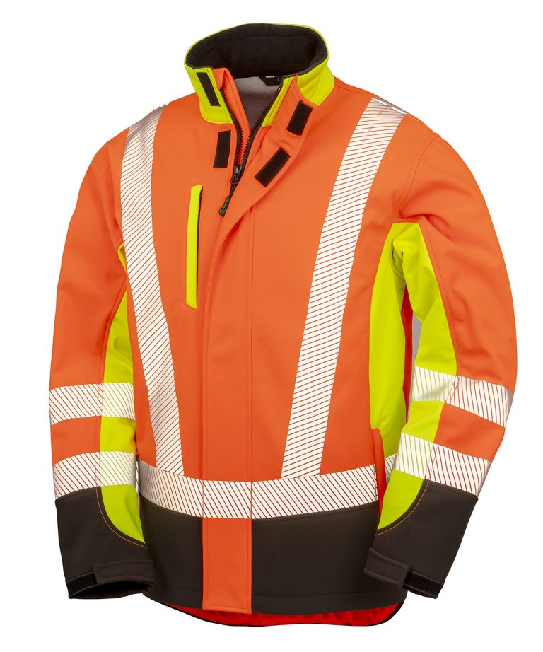 Result Genuine Recycled Recycled 3 Layer Printable 3 Tone Safety Softshell R506X, Vivid Promotion Workwear