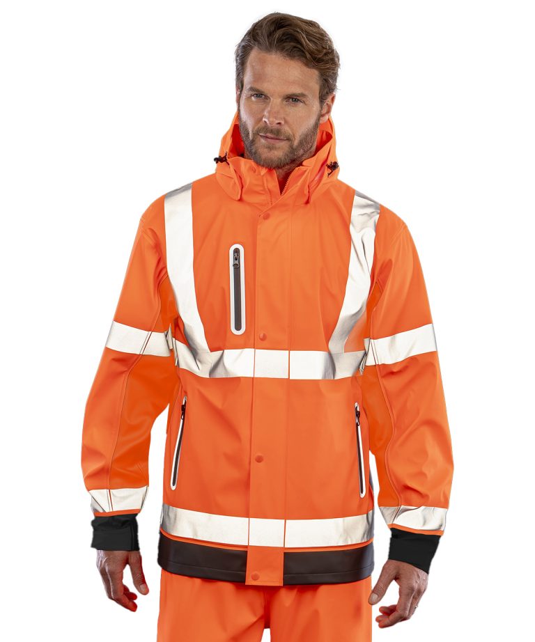 Result Genuine Recycled &#8211; Heavy Duty Prism Pu Safe And Dry Jacket With Recycled Backing R507X, Vivid Promotion Workwear