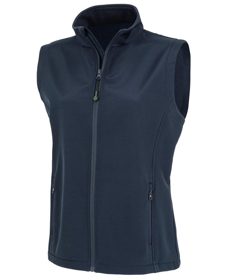 Result Genuine Recycled &#8211; Womens Recycled 2 &#8211; Layer Printable Softshell Bodywarmer R902F, Vivid Promotion Workwear