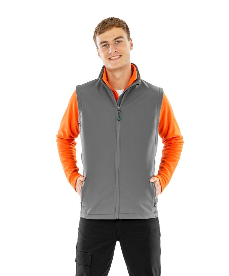 Result Genuine Recycled - Mens Recycled 2 - Layer Printable Softshell Bodywarmer R902M