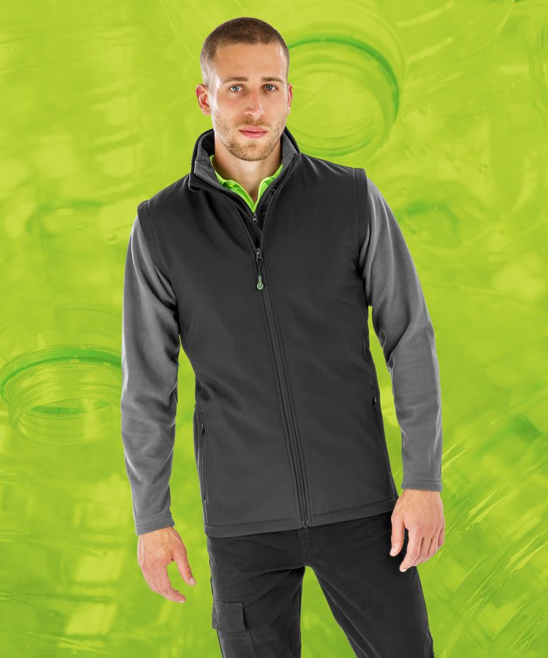 Result Genuine Recycled &#8211; Mens Recycled 2 &#8211; Layer Printable Softshell Bodywarmer R902M, Vivid Promotion Workwear