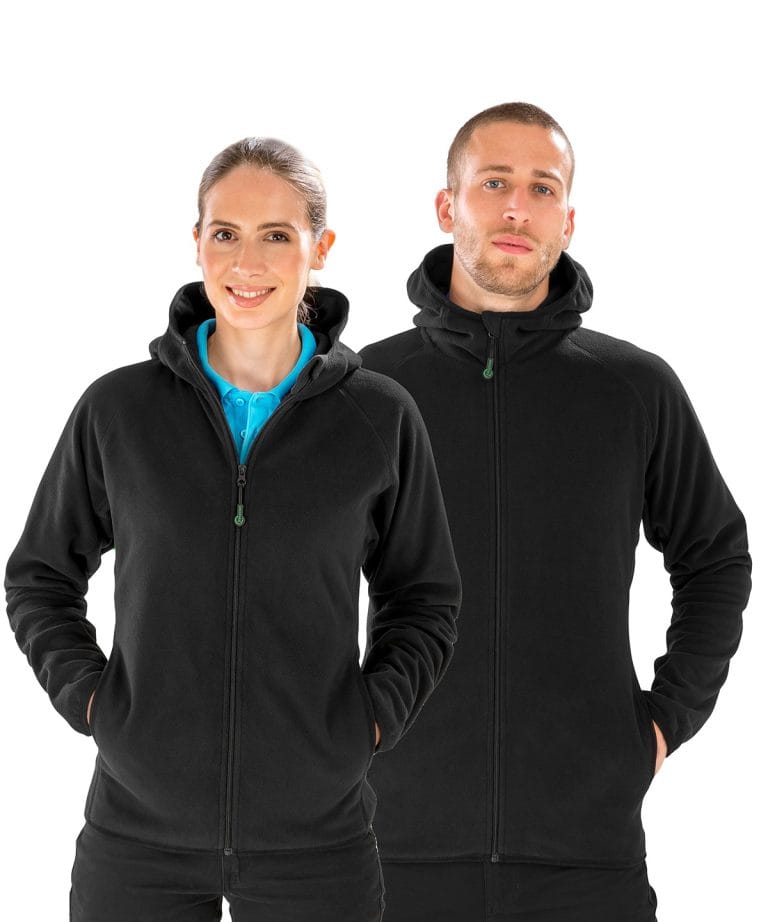 Result Genuine Recycled &#8211; Recycled Hooded Microfleece Jacket R906X, Vivid Promotion Workwear