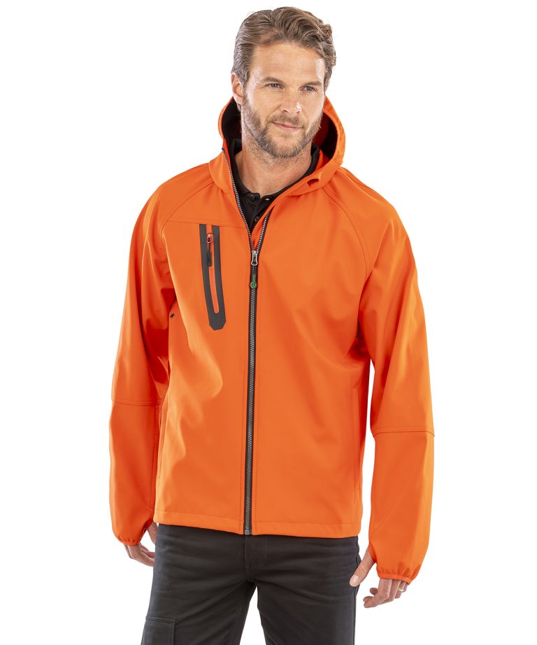 Result Genuine Recycled - 3 Layer Recycled Printable Casual Hooded Softshell R909X
