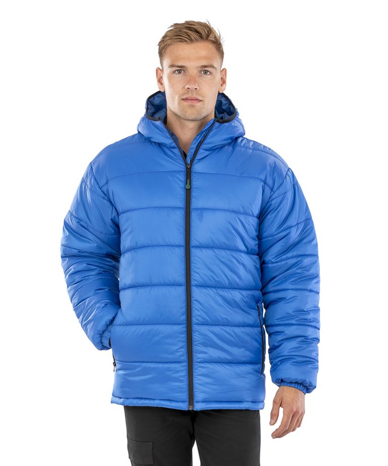 Result Genuine Recycled &#8211; Recycled Hooded Padded Parka R910X, Vivid Promotion Workwear