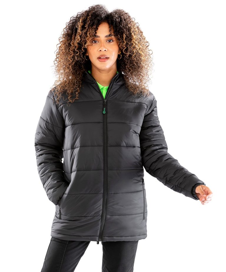 Result Genuine Recycled &#8211; Recycled Hooded Padded Parka R910X, Vivid Promotion Workwear