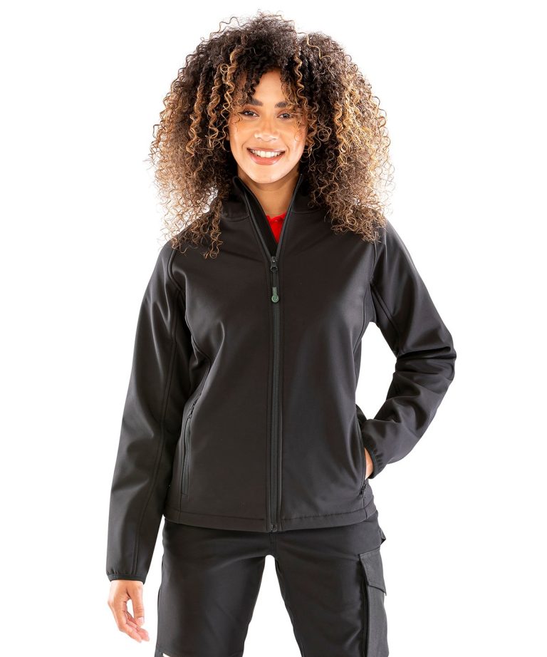 Result Genuine Recycled &#8211; Womens Recycled 3 &#8211; Layer Printable Hooded Softshell R911F, Vivid Promotion Workwear