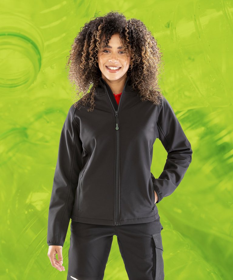 Result Genuine Recycled - Womens Recycled 3 - Layer Printable Hooded Softshell R911F