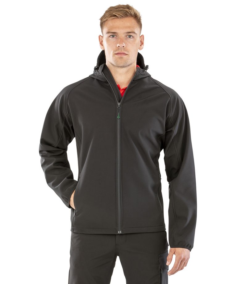 Result Genuine Recycled &#8211; Recycled 3 Layer Printable Hooded Softshell R911M, Vivid Promotion Workwear