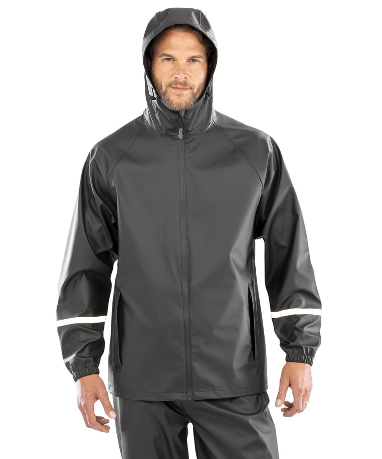 Result Genuine Recycled &#8211; Prism Pu Waterproof Jacket With Reflective Bands And Recycled Backing R915X, Vivid Promotion Workwear