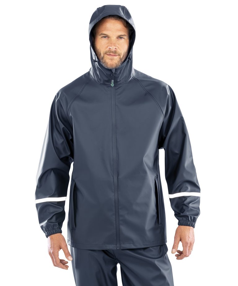 Result Genuine Recycled &#8211; Prism Pu Waterproof Jacket With Reflective Bands And Recycled Backing R915X, Vivid Promotion Workwear