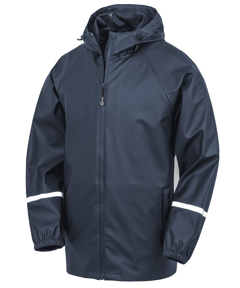 Result Genuine Recycled &#8211; Prism Pu Waterproof Jacket With Reflective Bands And Recycled Backing R915X, Vivid Promotion Workwear