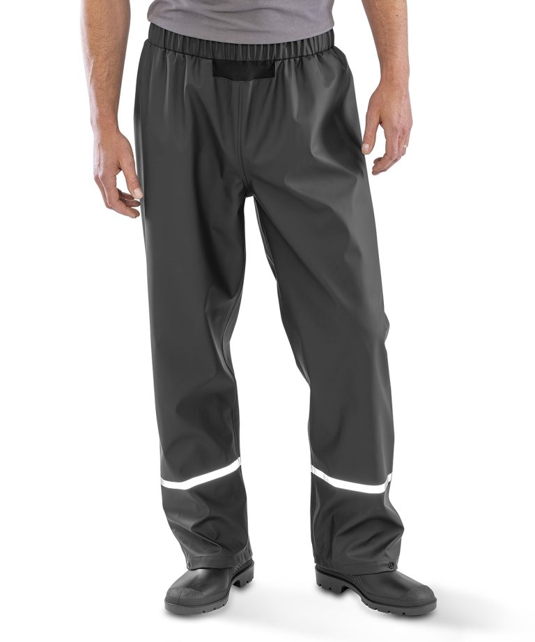 Result Genuine Recycled - Prism Pu Waterproof Trousers With Reflective Bands And Recycled Backing R916X