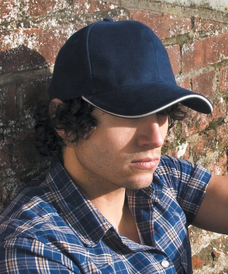 Result Headwear - Pro - Style Heavy Cotton Cap With Sandwich Peak RC25P