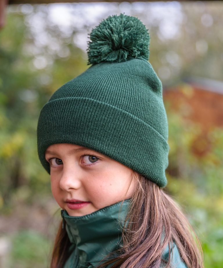 Result Winter Essentials - Junior Pom Pom Beanie RC28J
