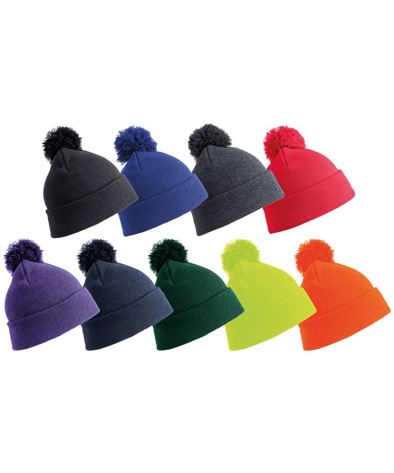 Result Winter Essentials &#8211; Junior Pom Pom Beanie RC28J, Vivid Promotion Workwear