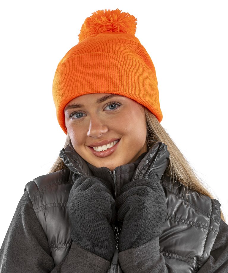 Result Winter Essentials &#8211; Pom Pom Beanie RC28X, Vivid Promotion Workwear