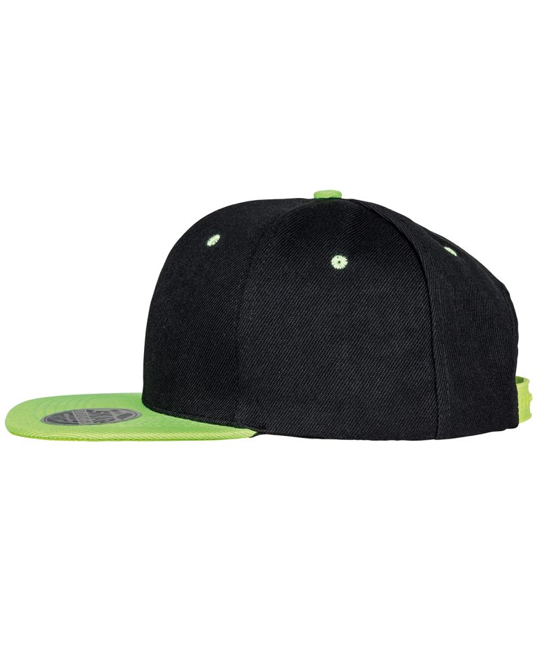 Result Headwear &#8211; Bronx Original Flat Peak Snapback Dual Colour Cap RC82X, Vivid Promotion Workwear