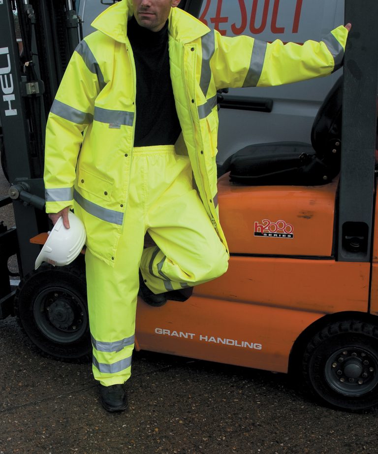 Result Safeguard Safety Hi-Vis Trousers RE22X, Vivid Promotion Workwear