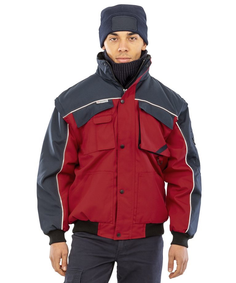 Result Workguard - Work - Guard Zip Sleeve Heavy - Duty Pilot Jacket RE71A