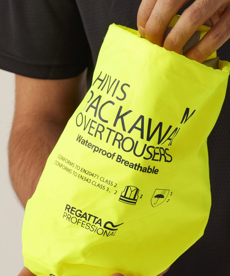 Regatta High Visibility Hi-Vis Pro Pack Away Trousers RG386, Vivid Promotion Workwear