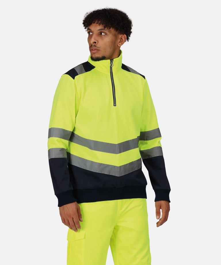 Regatta High Visibility &#8211; Pro Hi-Vis Zip Sweatshirt RG466, Vivid Promotion Workwear