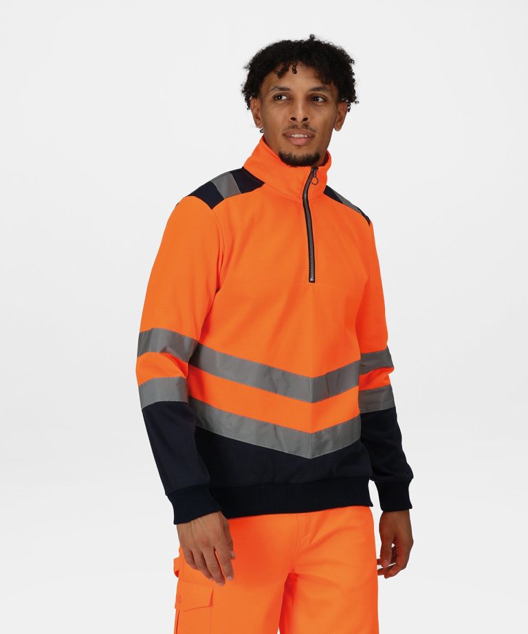 Alternative view of Regatta High Visibility - Pro Hi-Vis Zip Sweatshirt RG466