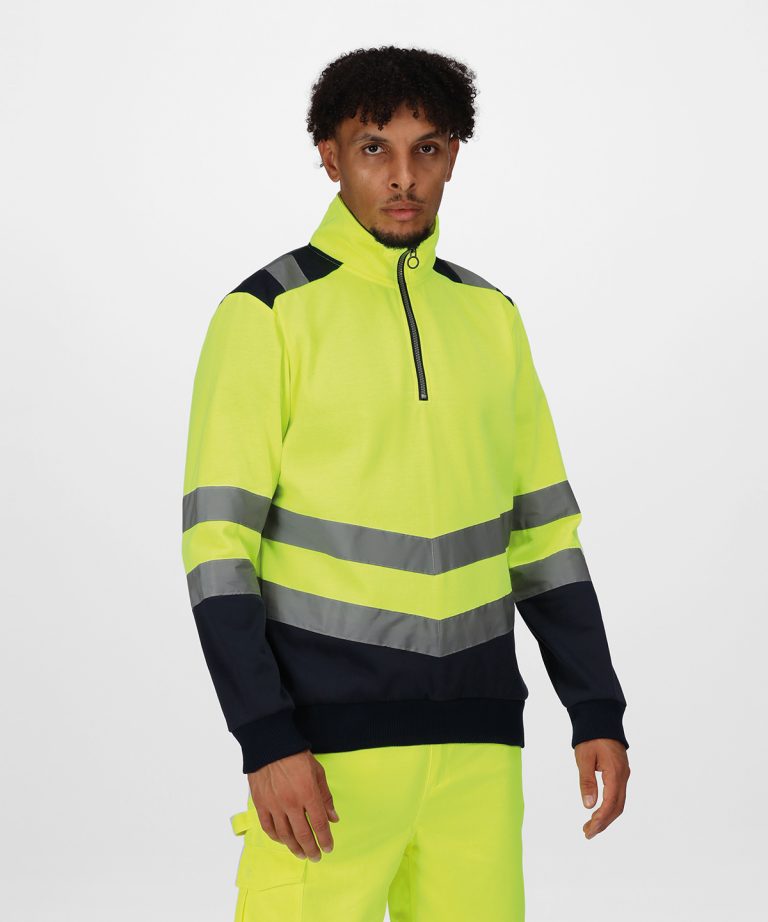 Regatta High Visibility &#8211; Pro Hi-Vis Zip Sweatshirt RG466, Vivid Promotion Workwear