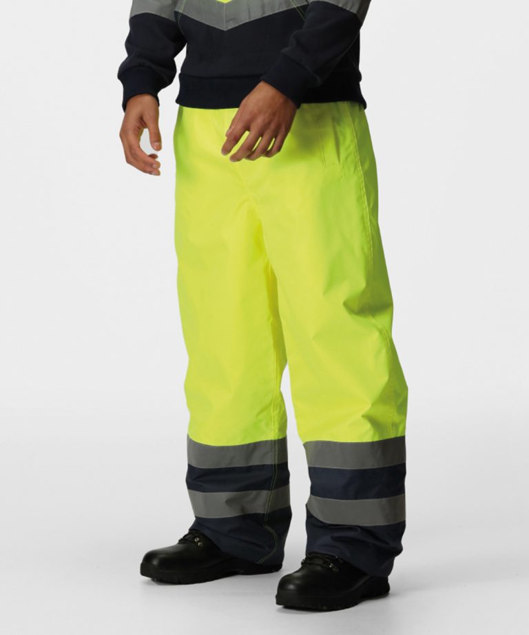 Regatta Hi-Vis Pro Hi-Vis Insulated Over trousers RG468, Vivid Promotion Workwear