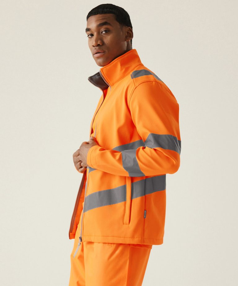 Regatta High Visibility &#8211; Hi-Vis Pro Contract Ablaze 2 Layer Softshell RG473, Vivid Promotion Workwear