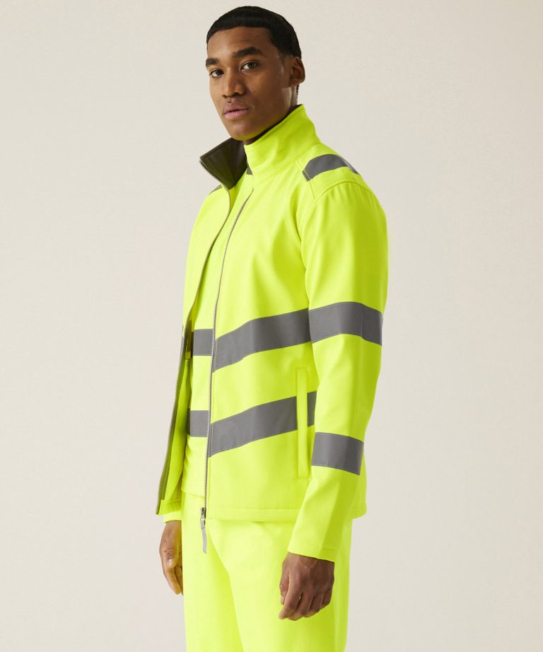 Regatta High Visibility &#8211; Hi-Vis Pro Contract Ablaze 2 Layer Softshell RG473, Vivid Promotion Workwear