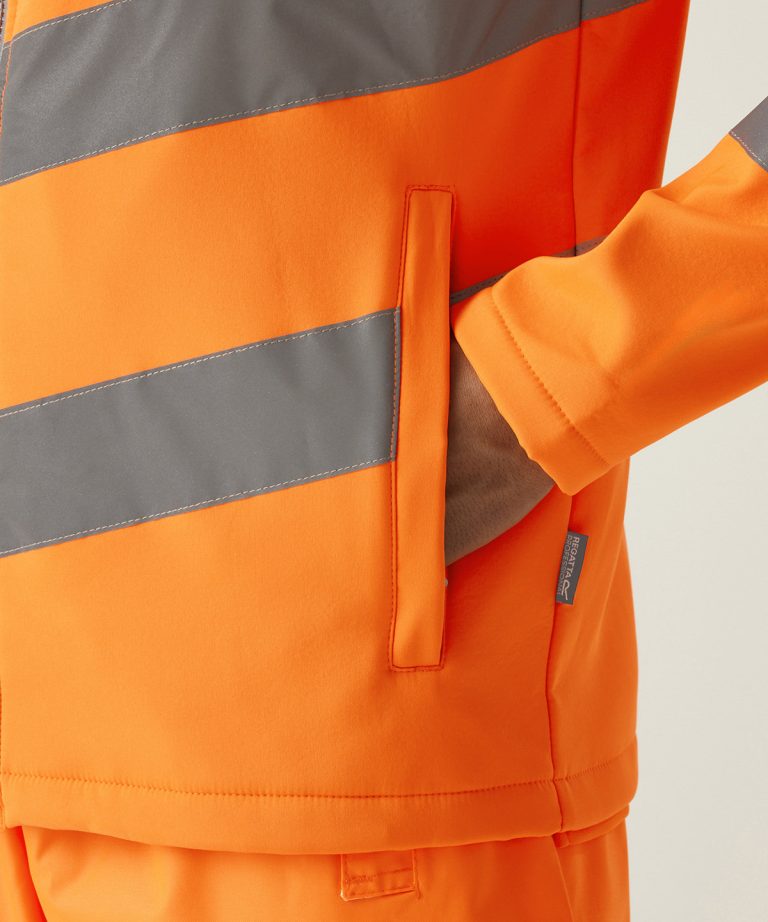 Regatta High Visibility &#8211; Hi-Vis Pro Contract Ablaze 2 Layer Softshell RG473, Vivid Promotion Workwear