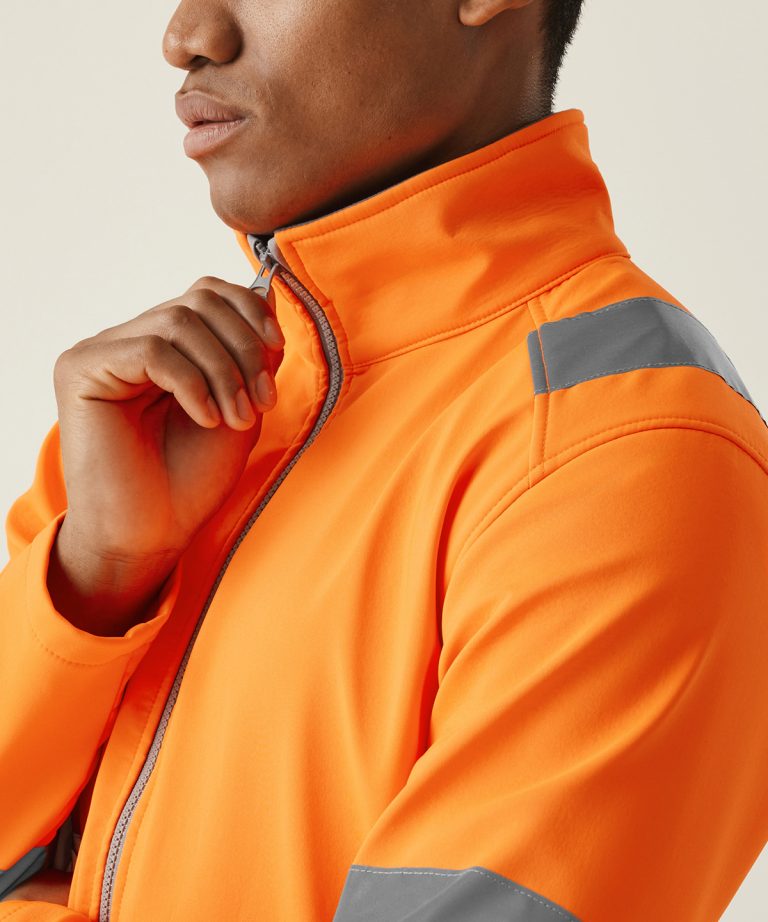 Regatta High Visibility &#8211; Hi-Vis Pro Contract Ablaze 2 Layer Softshell RG473, Vivid Promotion Workwear