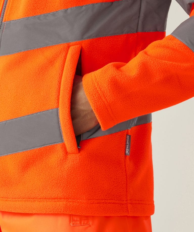 Regatta High Visibility Hi-Vis Pro Contract Thor Fleece RG474, Vivid Promotion Workwear