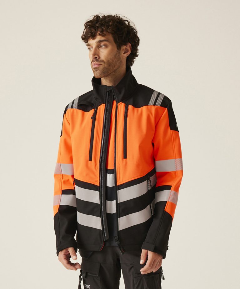 Regatta High Visibility &#8211; Hi-Vis X Pro 3 Layer Softshell Jacket (Class 2) RG478, Vivid Promotion Workwear