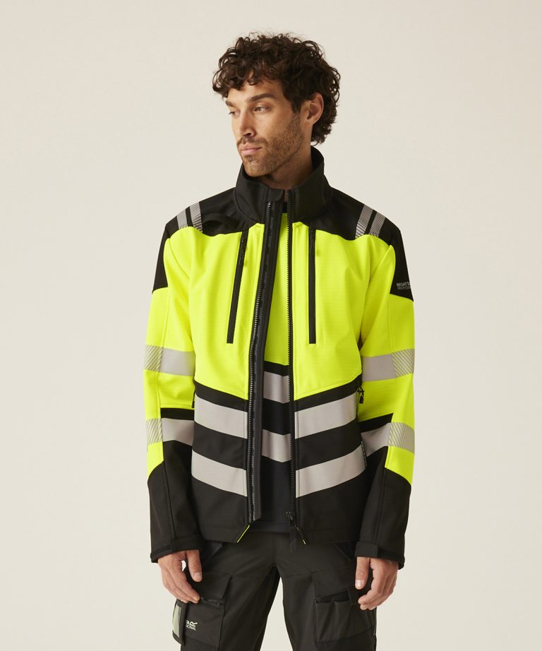 Regatta High Visibility &#8211; Hi-Vis X Pro 3 Layer Softshell Jacket (Class 2) RG478, Vivid Promotion Workwear