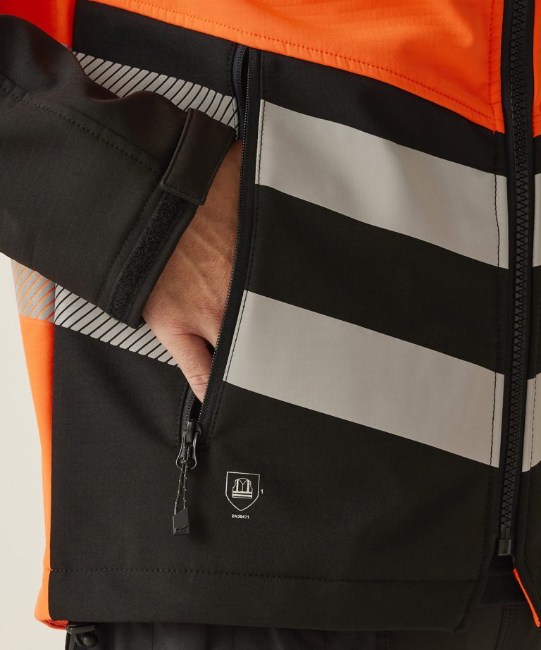 Regatta High Visibility &#8211; Hi-Vis X Pro 3 Layer Softshell Jacket (Class 2) RG478, Vivid Promotion Workwear