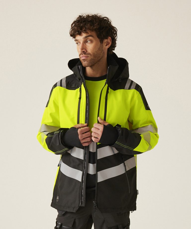 Regatta High Visibility Hi-Vis X Pro Waterproof Shell Jacket (Class 2) RG483, Vivid Promotion Workwear