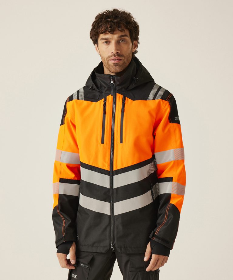 Regatta High Visibility Hi-Vis X Pro Waterproof Shell Jacket (Class 2) RG483, Vivid Promotion Workwear