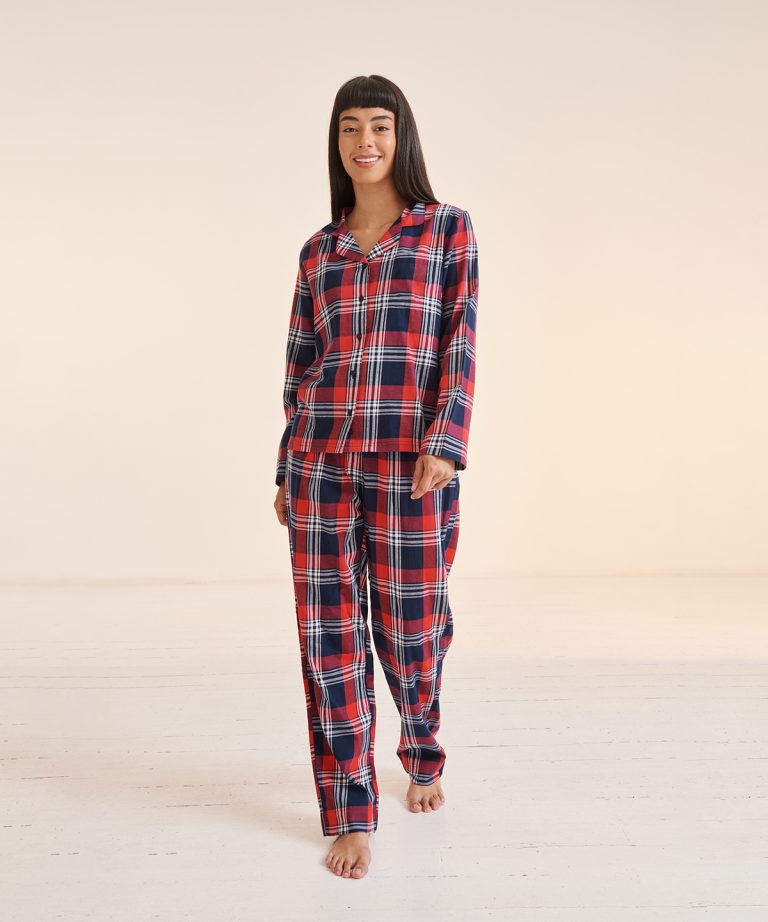 Sf - Womens Tartan Lounge Set SK074