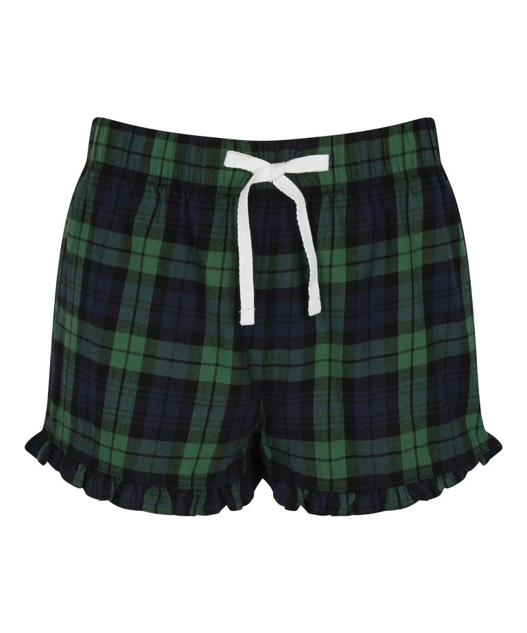 Alternative view of Sf - Womens Tartan Frill Shorts SK082