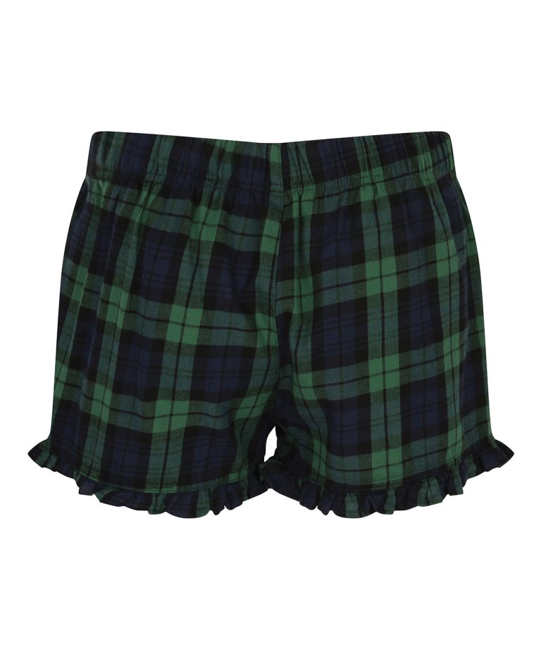 Sf &#8211; Womens Tartan Frill Shorts SK082, Vivid Promotion Workwear