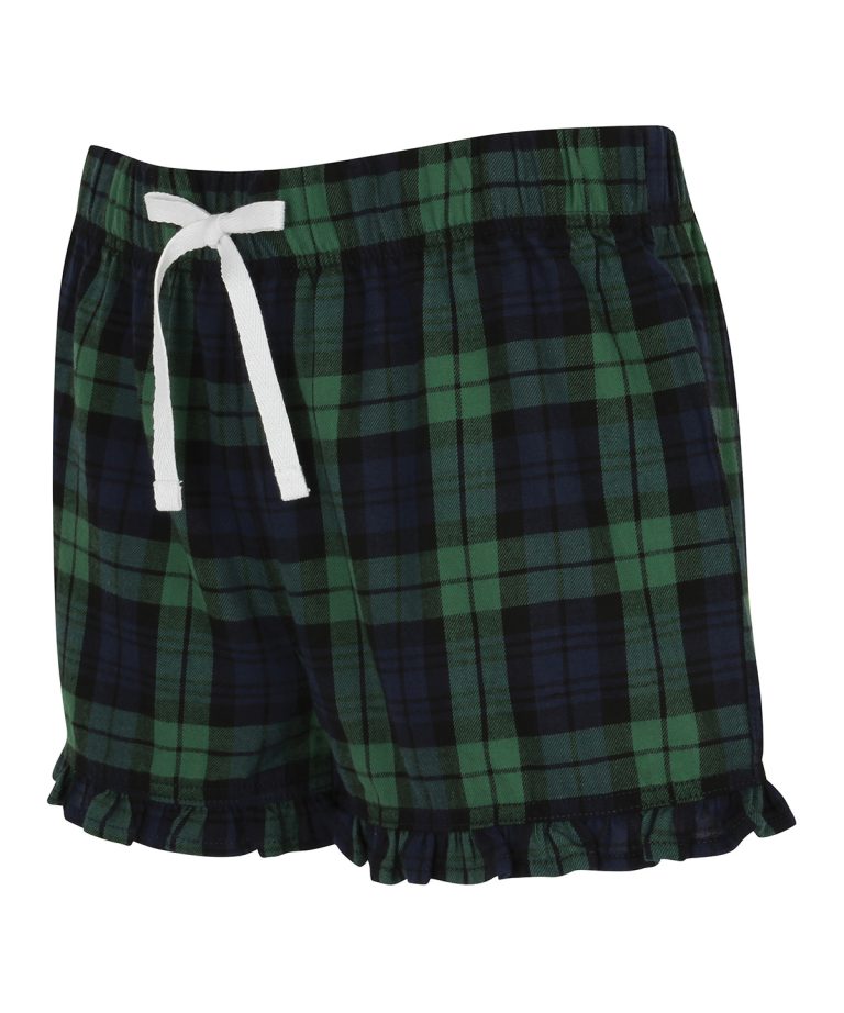 Sf &#8211; Womens Tartan Frill Shorts SK082, Vivid Promotion Workwear