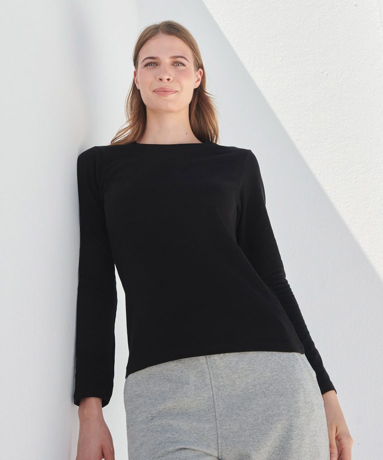 Sf - Womens Feel Good Long Sleeved Stretch T - Shirt SK124