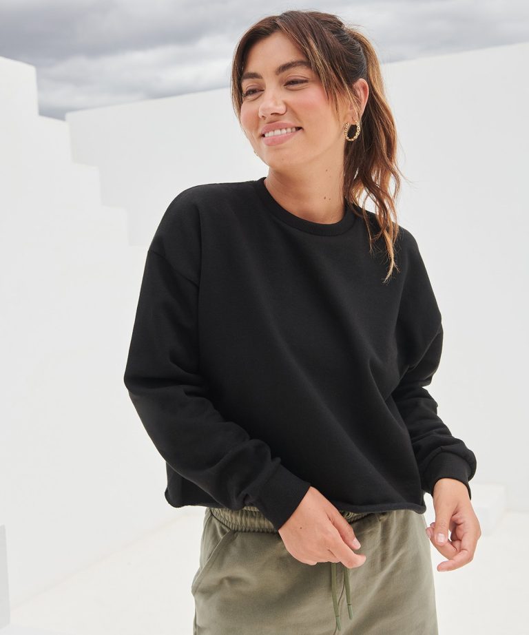 Sf &#8211; Womens Cropped Slounge Sweat SK515, Vivid Promotion Workwear