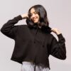 Sf - Womens Cropped Slounge Hoodie SK516