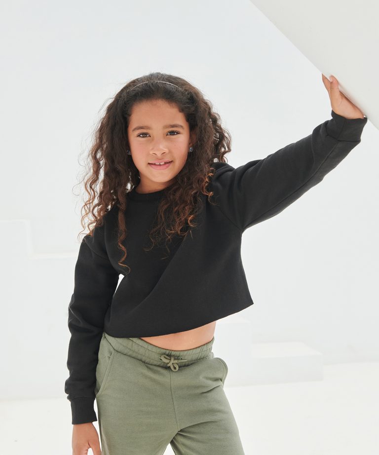 Sf - Kids Cropped Slounge Sweat SM515