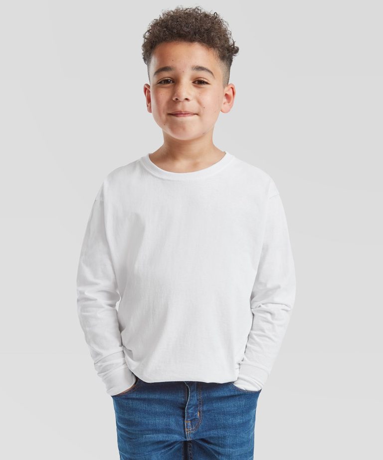 Fruit Of The Loom - Kids Long Sleeve Valueweight T SS007