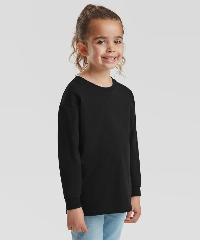 Fruit Of The Loom &#8211; Kids Long Sleeve Valueweight T SS007, Vivid Promotion Workwear