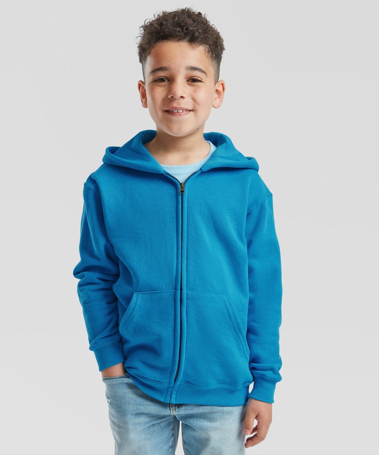 Alternative view of Fruit Of The Loom - Kids Classic Hooded Sweatshirt Jacket SS225 Unisex