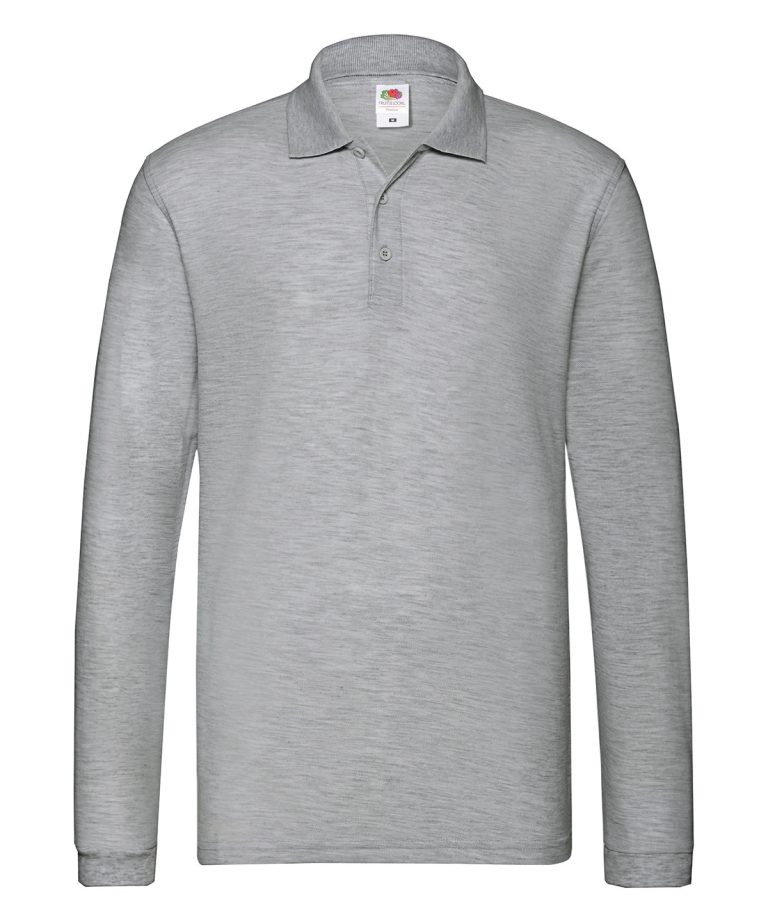 Fruit Of The Loom &#8211; Premium Long Sleeve Polo SS258, Vivid Promotion Workwear